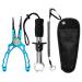 Ismosm Fishing Pliers Plus Fish Gripper Multi-Functional Fishing Gear Fishing Line Cutter Fish Hook Remover for Both Salt Water and Fresh Water Blue