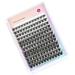 Rxuaw DIY Eyelash Extension Kit Lash Clusters 12 Rows Cluster Lashes with Glue and Tweezer for Lash Extension Beginners One