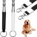 2 Pack Dog Whistle Dog Whistles for Recall Ultrasonic Stop Barking Silent Adjustable Dog Training Whistle with Lanyard White and Black