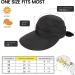 Simplicity Women's UPF 50+ UV Sun Protective Convertible Beach Visor Hat in Black - Buy Online on SooperMarket.com