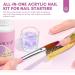 Saviland Acrylic Nail Kit with 3 Colors Powder & Liquid Set - Non-acid PH Bond, Top Gel, False Nails, Glue, and Forms - Complete Starter Kit for DIY Home Nail Art - Buy Online on SooperMarket.com