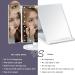 Lighted Trifold Makeup Mirror with 10X Magnification - Touch Control, Dual Power Supply - Portable LED Vanity Mirror for Women - White - Buy Online on SooperMarket.com
