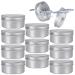 Round aluminum doses screw lid aluminum socket screw cap doses set with screw cover Tiegel 20ml empty doses with aluminum travel doses for tinkering cosmetics ointment cream candle lip balm