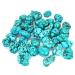 Natural Crystal Rough Natural White Turquoise Dyed Green Tumbled Irregular Stone Crystal Gemstone Natural Stone (Size : 50g)