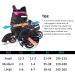 Kids Light Up Inline Skates - Adjustable Christmas Gift for Children in Black & Red - Size Medium (2-5) - Buy Online on SooperMarket.com
