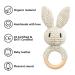 Artestar Greifling Baby Rassel & Bei ring - Eco-Friendly Wooden Baby Toy Gift (Beige Hase) for Newborns - International Shipping - Buy Online on SooperMarket.com
