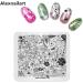 Nail Stamping Plate Set of 5 - Flower & Parrot Nail Art Templates | Perfect for Creative Designs! - Buy Online on SooperMarket.com