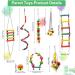 MQUPIN Bird Parrot Toys 12 Pack Budgie Toys Parrots Cage Toys Hanging Swing Climbing Shredding Perches Toys Ladders Sepak Takraw Parrot Bite Toy Cockatiel Toys for Parakeet Budgerigar M-7.9inch - Buy Online on SooperMarket.com