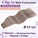Shop Laavoo Clip-In Hair Extensions - Real Hair Blonde Highlights 45cm 105g Ash Blond & Platinum Blonde 7pcs - Buy Online on SooperMarket.com