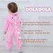 Doladola Unisex Baby Toddler Romper Hooded Sleepsuit | Pink Dinosaur | 3.5-4.5 Years - Buy Online on SooperMarket.com