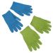 Milists 2 pairs of moisturizing gloves day night skin care gel gloves for spa beauty home dry hands daily care (blue + green)