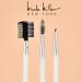 Nicole Miller New York 14pc Complete Makeup Brushes Collection with Zipper Bag Snow Pearl White Ideal Present or Any Occasions Great for Beginners to Professionals - Buy Online on SooperMarket.com