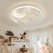 Ahxiaozn led children ceiling lamp star moon ceiling lamp children's room bedroom lamp with remote control children's room dimmable ceiling lights for girls boys bedroom lamp baby room 50cm white 50 cm