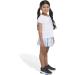 adidas Girls Short Sleeve Tee & French Terry Pleated Skort Set 6X - White | Shop Now - Buy Online on SooperMarket.com