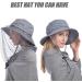 USHAKE Safari Hat with Hidden Net Mesh - Grey | Sun Protection Bucket Hat for Outdoor Activities - Buy Online on SooperMarket.com