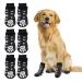 Ranypet 3 pairs indoor anti -slip socks for dogs - soft adjustable paw protection for old dog with strap traction control for the interior on hardwood floors M m Pf tchen pattern