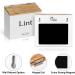 Magnetic Lint Bin for Laundry - Compact Wooden Lint Box with Lid | Rustic Modern Farmhouse Decor - White & Torched Finish - Buy Online on SooperMarket.com