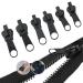 Removable Metal Zipper Repair Set - Zipper Pulls for Jackets Suitcases & Backpacks - Black - Buy Online on SooperMarket.com