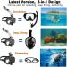 Bairuifu Dry Top Foldable Snorkel Mask Set - Anti-Fog 180 Panoramic View, Leak-Proof Design - Ideal Scuba Diving & Snorkeling Gear for Adults, Men, Women, Youth & Kids - Camera Mount Included (Black, Large) - Buy Online on SooperMarket.com