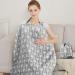 Yoofoss Silent Scarf & Cotton Shut-Up Apron - Multi-Purpose Breastfeeding Cover Privacy Screen & Nut Cover Cloth (100x65 cm Gray) - International Shipping Available - Buy Online on SooperMarket.com