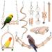 9 pieces of bird toys - parrot toys bird cage rocking toys cake stuff birds bird cage accessories wooden platform platform for budgie nymphensittish aras finches