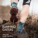 AONIJIE Low Trail Gaiters: Reflective Ankle Gators for Triathlon, Marathon, Hiking - Black/Green - Buy Online on SooperMarket.com