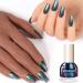 Chameleon Nail Polish - Holographic Glitter Nail Polish - Shimmer Chrome Nail Art Varnish - Quick Dry Nail Varnish - Long-lasting Nail Polish for Manicure DIY at Home - No Need Baking green - Buy Online on SooperMarket.com
