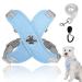 Dog harness Small dogs no pull safety tableware breastware anti -train reflective soft breastware dog harnesses dog leash for small medium -sized dogs (blue -l) l blue