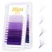 Colored Eyelash Extensions 0.07 C Curl 15mm Purple Lash Extensions 14mm-16mm Ombre Color Eyelash Extensions 2D-10D Fast Fanning Colored Eyelashes Easy Fan Lash Extensions (Purple 0.07C 15) 15 mm Ombre Purple 0.07 C