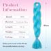 Tess Braids Extensions Blue 60 cm - 5 Pack Jumbo Kanecalon Hair Extensions for Box Braids | 100g Bundle - Buy Online on SooperMarket.com