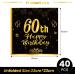 40 Black Birthday Napkins - 60 Black Gold Paper Napkins for 33x33cm Party Decor | Perfect for Men's & Women's 60th Birthday Celebrations - Buy Online on SooperMarket.com