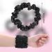 Lusofie 12Pcs Black Satin Hair Scrunchies - Elastic Silk Hair Ties for Women and Girls - 2.36 Inch Ponytail Holder - Buy Online on SooperMarket.com