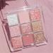 Lovelycat 9 Colors Glitter Eyeshadow Makeup Palette Matte High Pigmented Colorful Creamy Texture Eye Shadow Powder Natural Waterproof Long Lasting Eyeshadow Powder Cosmetics (pink+orange) - Buy Online on SooperMarket.com