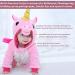 Doladola Baby Unicorn Romper | Flannel Animal Hooded Jumpsuit for Toddler | 18-24 Months | Pink - Buy Online on SooperMarket.com