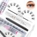 LASHVIEW DIY Eyelash Extension Kit 12 Clusters Volume Lashes Set with Applicator and Bond & Seal Eyelash Extension Remover Eye lifting 3D Effect C curl Lashes Pack 14mm-C14