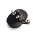 Copter farm dog brand bag for dogs on the collar |With engraving push button |Art leather real leather |Dog brand |individually engraved on both sides (black with brand black) black with brand black
