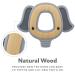 Nuby Natural Wood & Silicone Teether Elephant (80802) 3M+ Gray - Pack of 2 - Buy Online on SooperMarket.com