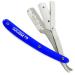 ProMax Care Professional Straight Edge Razor - Stainless Steel Barber Razor with 100 Derby Blades for Close Shaving - Men's Manual Safety Shaver with Blue Handle - Buy Online on SooperMarket.com