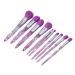 Soft Lightweight Portable Purple Makeup Brush Set - 10 Pcs Blush & Eyeshadow - Skin Friendly Cosmetics for Daily Use - International Shipping Available - Buy Online on SooperMarket.com