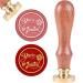 CRASPIRE You're Invited Wax Seal Stamp Invited Vintage Sealing Wax Stamps Retro 25mm Removable Brass Seal Stamp with Wood Handle for Wedding Invitations Envelopes Valentine's Day Craft Adhesive Waxing 25mm-you're Invited