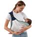 CUBY Portable Breathable Baby Carrier Air 3D Mesh Fabric Easy Toddler Carrier Adjustable Carrying Comfortable Shoulder Straps Baby Wrap Carrier for Newborn up to 0-24 Months 45 lbs (Mesh Green Easy) Mesh Easy Green