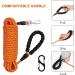 Orange 30M Nylon Reflective Dog Training Lead with Comfortable Handle - Ideal for Recall Training, Hiking, Camping, Walking - 100FT Long Line - Buy Online on SooperMarket.com