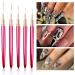 5Pcs Nail Arts Liner Brushes Painting Brush Set Thin Nail Arts Dotting Drawing Pen 4/8/12/20/25mm Suitable For Home Use Purple - Buy Online on SooperMarket.com