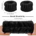 WLLHYF Spa Headband Wristband Set for Washing Face Sponge Makeup Skincare Hairband Soft Towel Cloth Headwear Puffy Non Slip Padded Hair Band Hair Accessory for Women Girls Shower Sports(Black) - Buy Online on SooperMarket.com