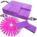 70-Piece Pedicure Exfoliator Kit: Disposable Pumice Stone, Sponge Scrubber, Callus Remover, Nail Files - Purple - Buy Online on SooperMarket.com