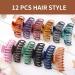12 PCS Big Hair Claw Clips - Trendy Colors Matte Finish Non-slip Strong Hold Hair Clips for Women and Girls - Ideal for Thin or Thick Hair - Fashion Hair Accessories 4.3 inch - Buy Online on SooperMarket.com