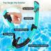 Createy Snorkel Set | Panoramic View Diving Mask, Trek Fin, Dry Top Snorkel - Green | S/M Adults 4.5-8.5 - Buy Online on SooperMarket.com