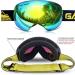 GANZTON Ski Goggles | Double Lens UV Protection & Anti-Fog | Unisex Snowboard Goggles for Men Women Boys & Girls - Black - Buy Online on SooperMarket.com