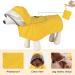 Lukovee Dog Raincoat with Clear Hood & Reflective Rim - Adjustable Waterproof Jacket for Dogs - Yellow - Size Large - Buy Online on SooperMarket.com