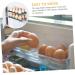 OSALADI Box Egg Carton Egg Holder Bandejas Para Comida Cutlery Tray Household Refrigerator Plastic re-usable Blue 22.3X10.1X8.9CM - Buy Online on SooperMarket.com